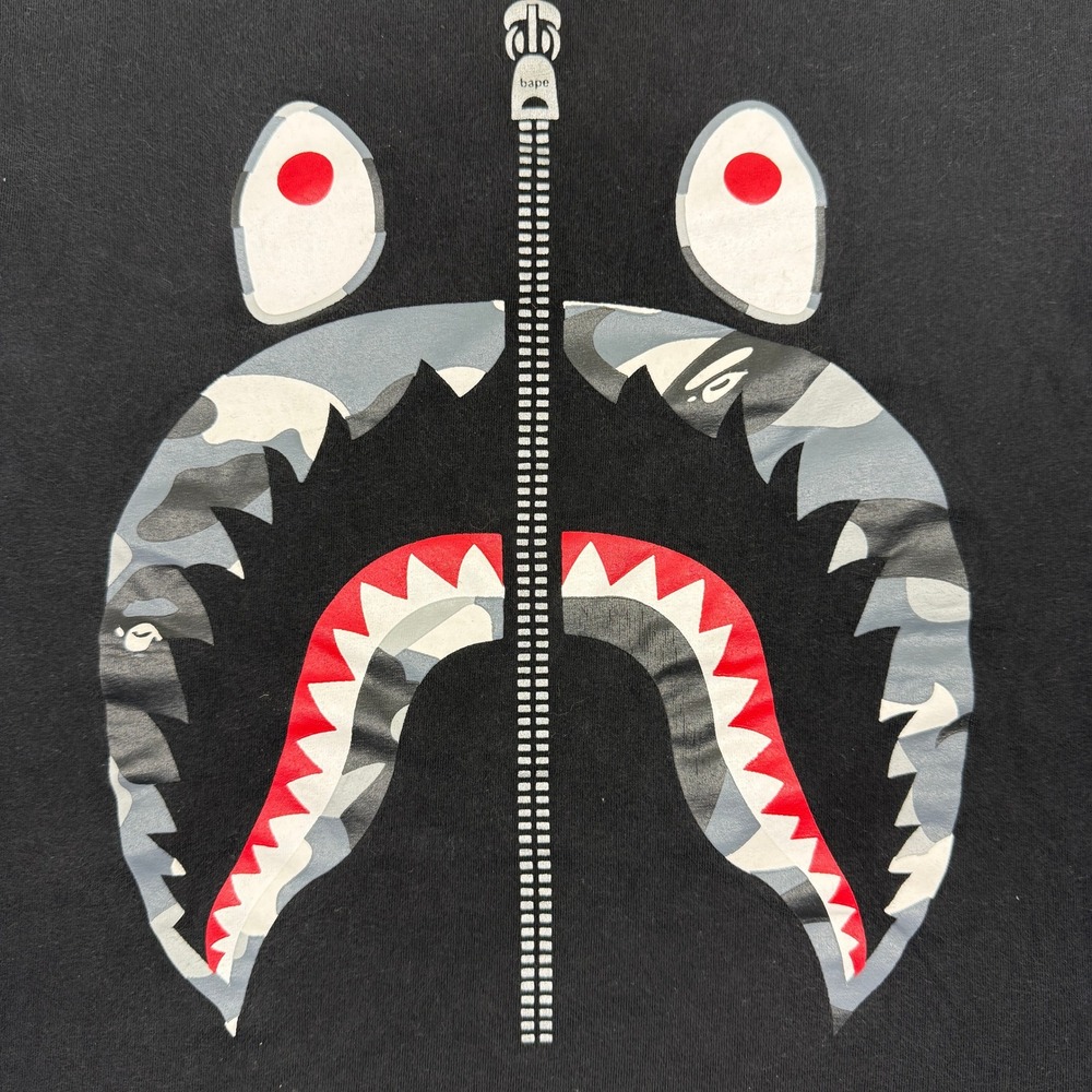 BAPE Kids Black Shark Face Graphic Tee - Short Sleeve - Picture 9 of 13